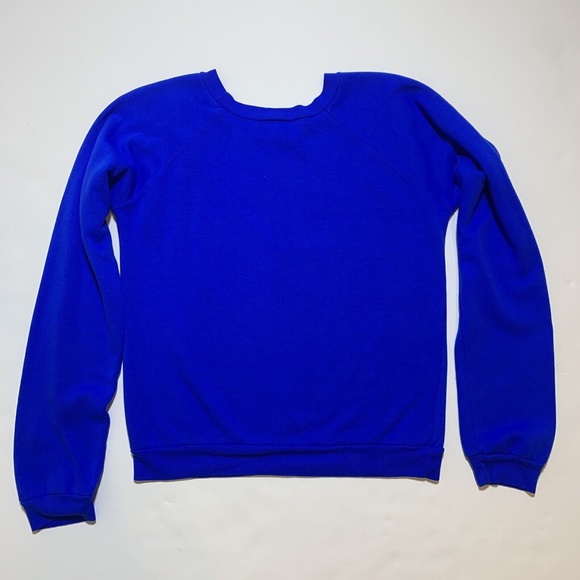 Vintage 80s 90s University of Hard Knocks Thin Soft Blue Crewneck Sweatshirt XS - Picture 4 of 6